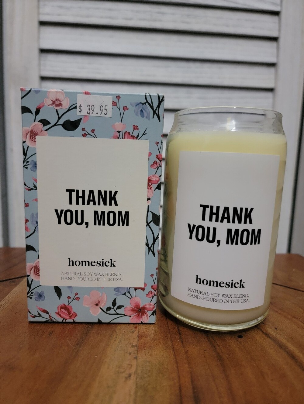 Homesick "Thank You, Mom" Scented Soy Candle - Cream